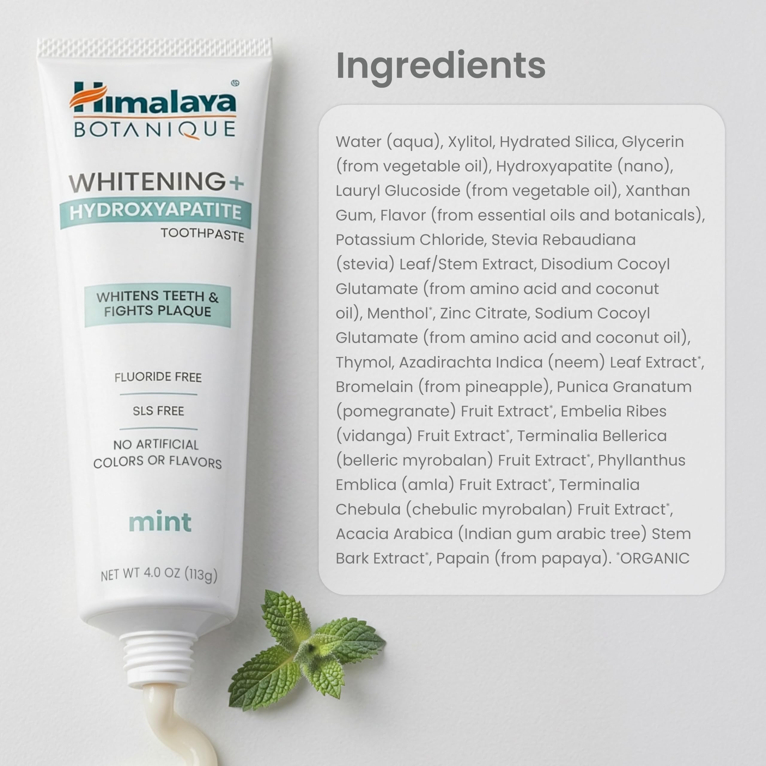 Himalaya sonrisa de usuario mostrando dientes más pulidos