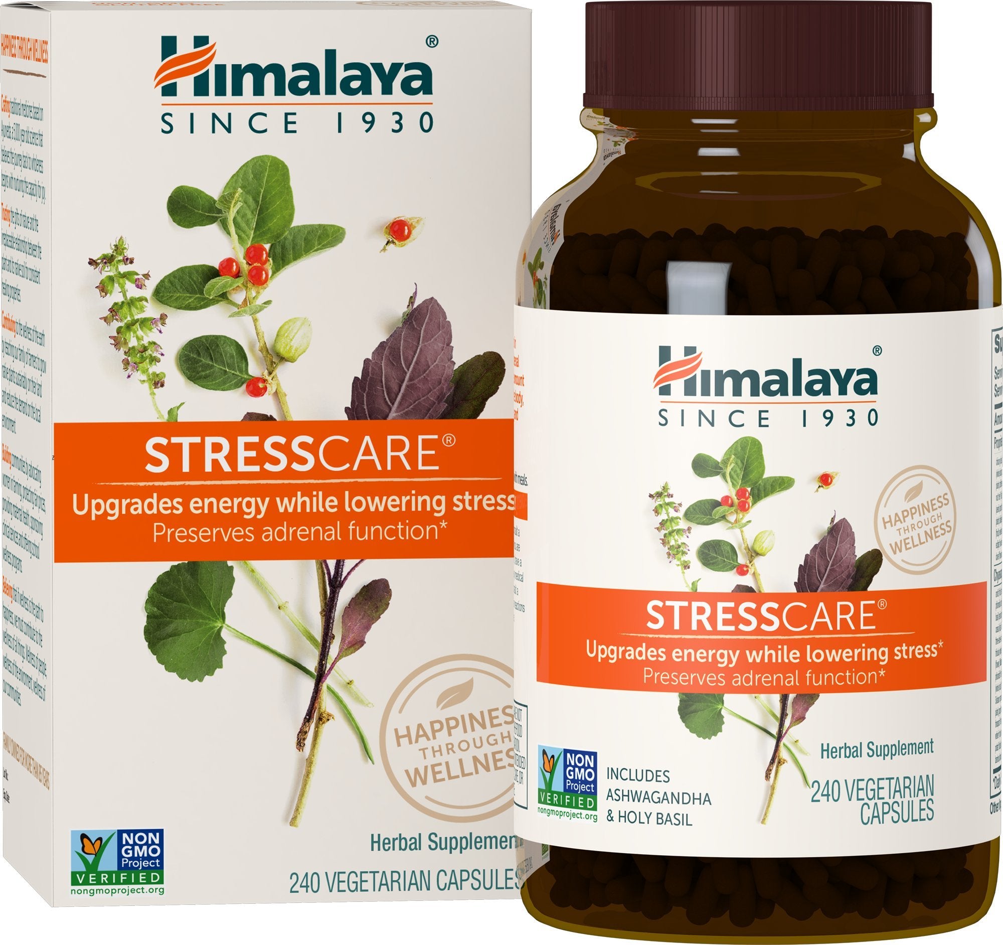Himalaya StressCare detalle de cápsulas evidenciando textura y pureza