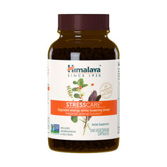 Himalaya StressCare frontal del envase mostrando etiqueta y beneficio calmante