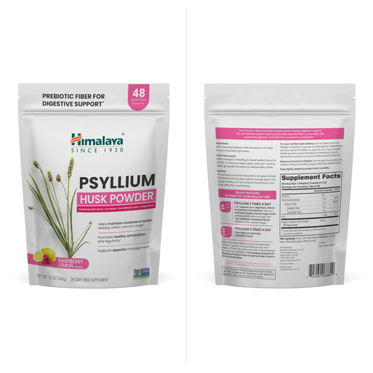 Himalaya polvo de psyllium fino en primer plano textura fácil de mezclar