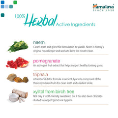 Himalaya tubo abierto con crema saliendo para apreciar consistencia y ingredientes botánicos