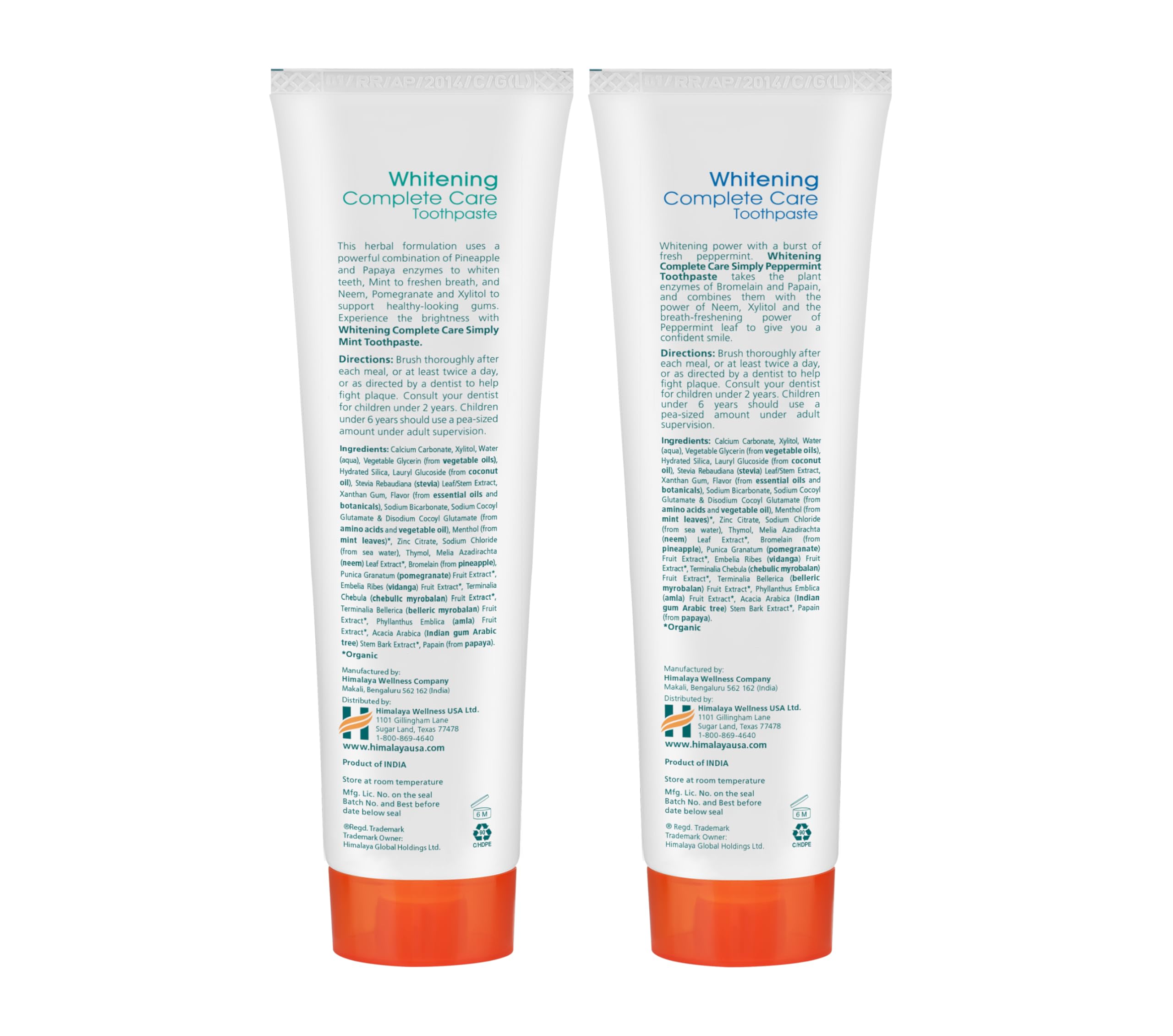 Himalaya detalle de la pasta en tubo mostrando textura y espuma suave