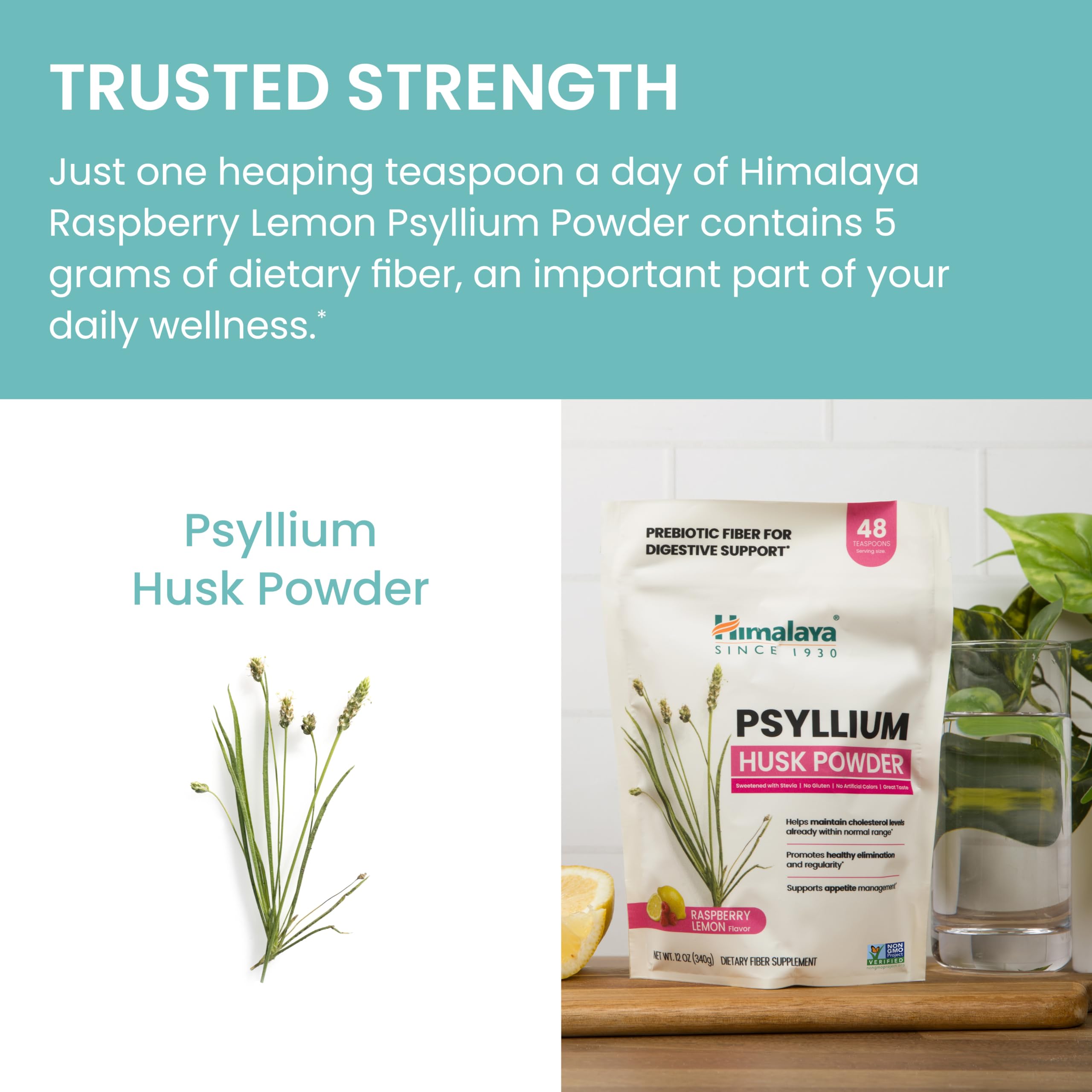 Himalaya producto en cocina junto a fruta, ideal para rutinas diarias saludables