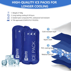 HIMDUZE bolsas de hielo dentro de un estuche de insulina para mantener medicación fría