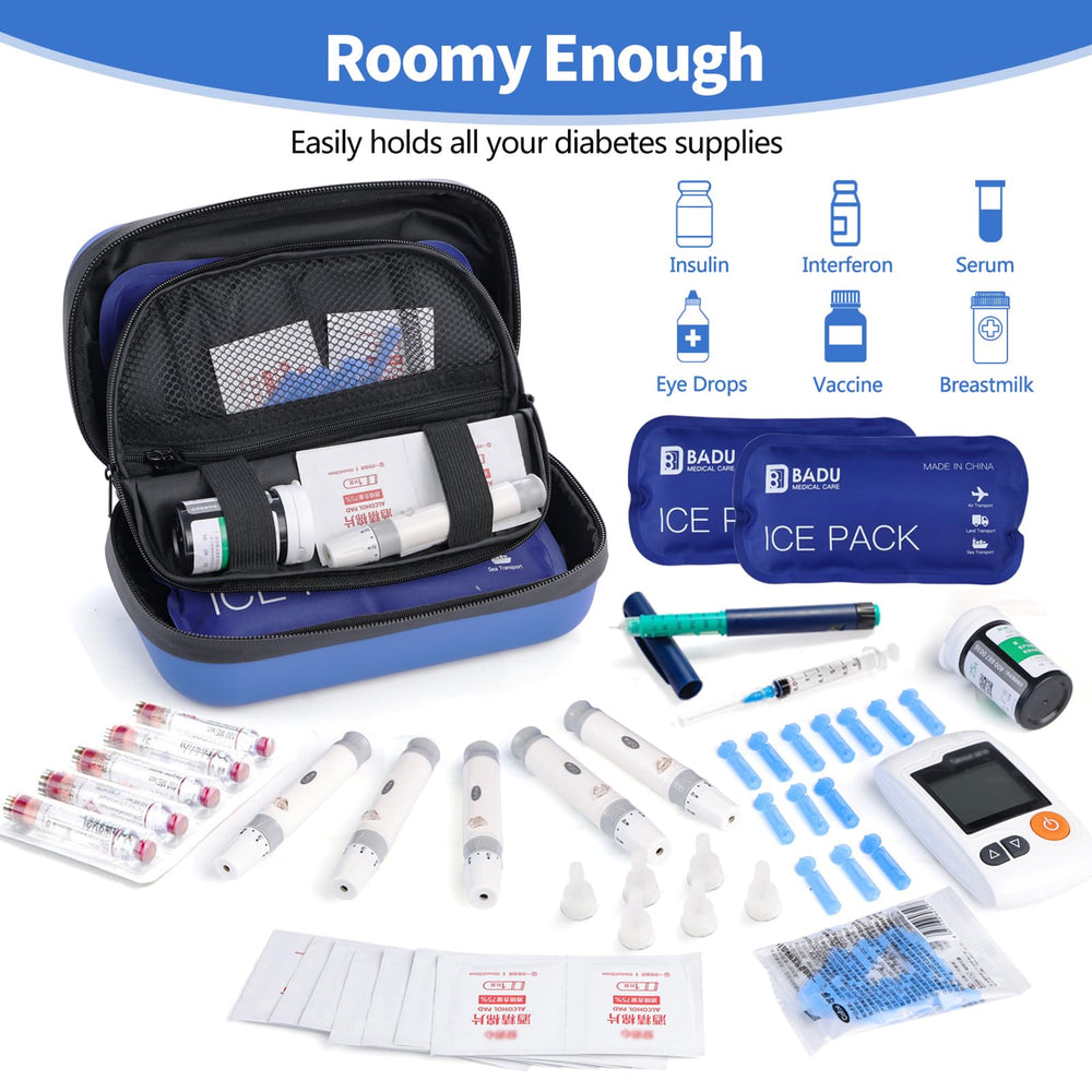 HIMDUZE interior con bolsa desmontable para organizar insulina y accesorios
