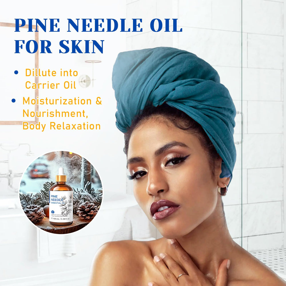 HIQILI Aceite de Pino para piel, ayuda a suavizar imperfecciones y aportar frescura.