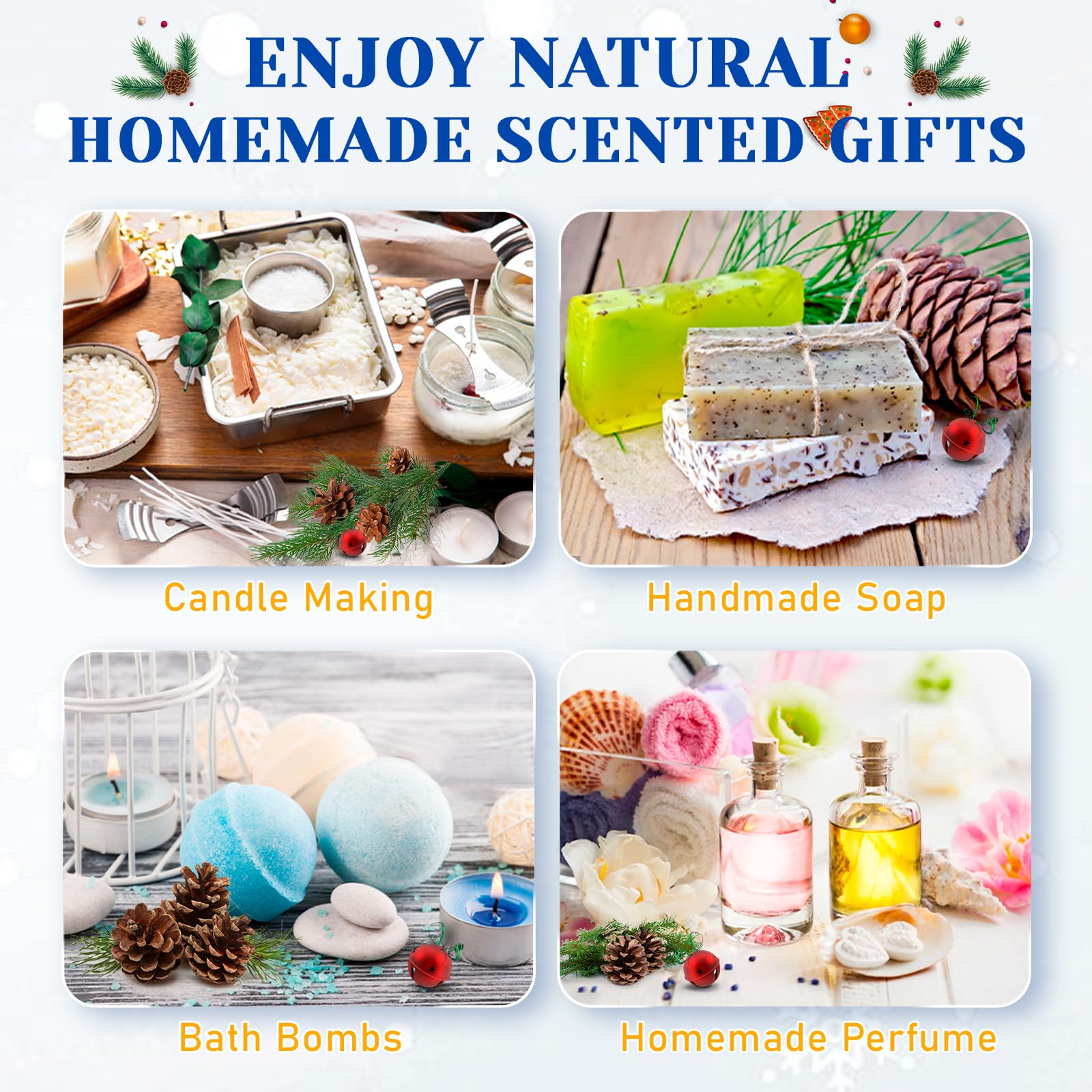 HIQILI Aceite de Pino para velas y productos caseros, aroma calido.