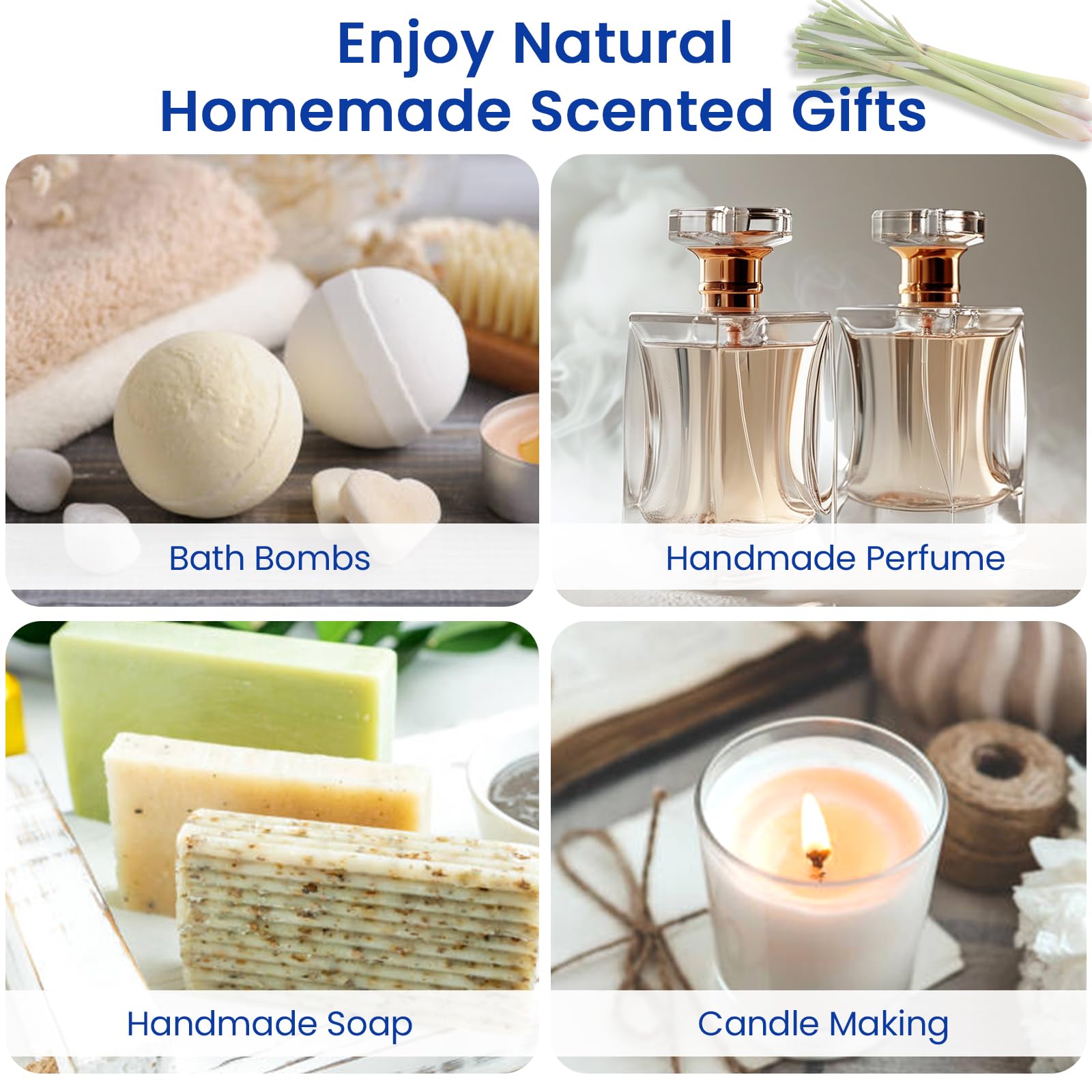 HIQILI Baño aromático de hierba limón para spa casero