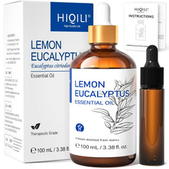 HIQILI botella frontal de aceite limón eucalipto, presentación profesional y segura