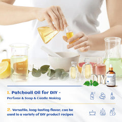 HIQILI aceite de pachulí en difusor creando ambiente cálido y relajante