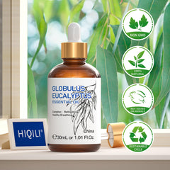 HIQILI Aceite de Eucalipto en embalaje ámbar para protección