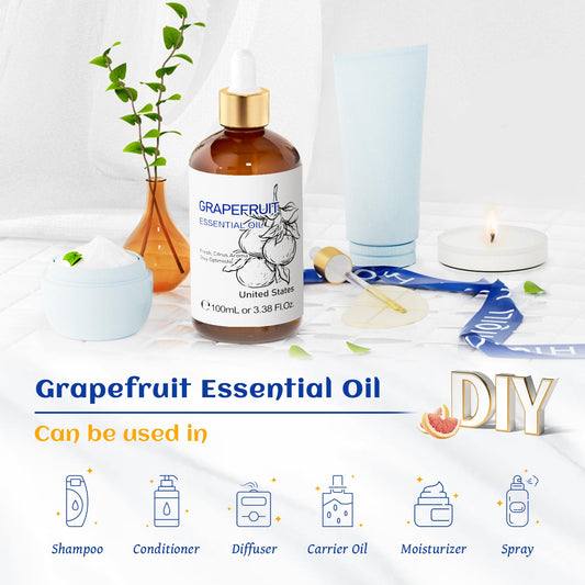HIQILI Grapefruit aceites en difusor para perfumar y purificar el ambiente.
