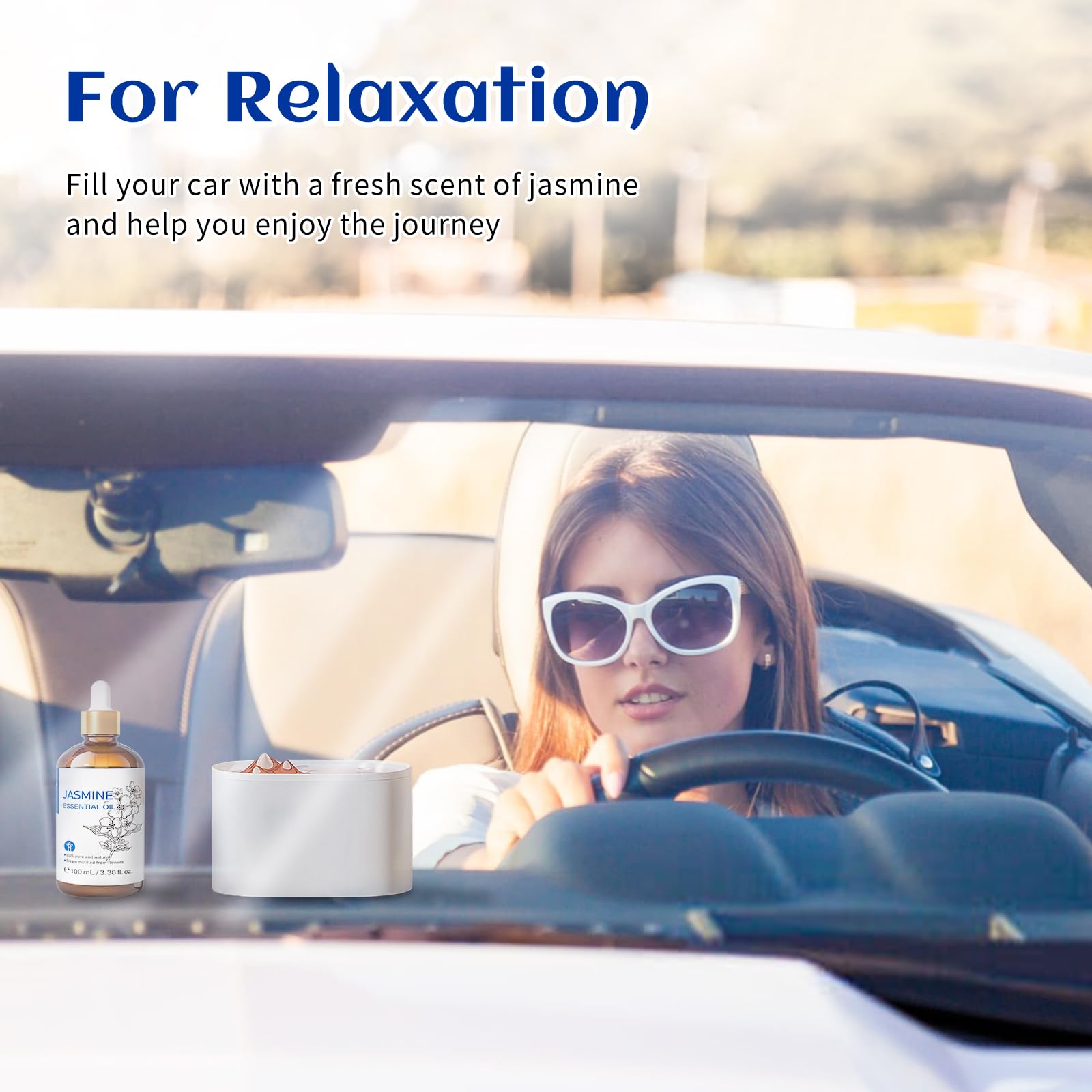 HIQILI Jazmín Aceite Esencial para aromaterapia en casa: ambiente relajante