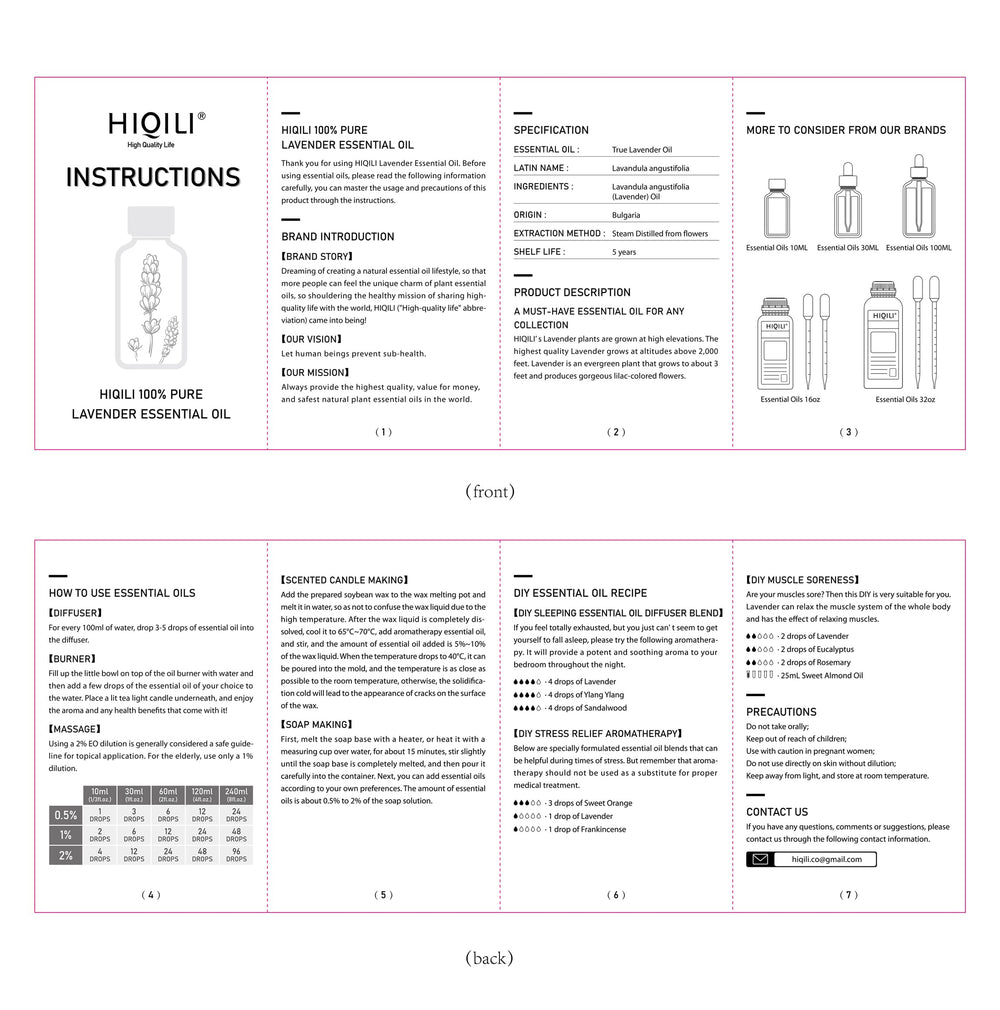 HIQILI Lavanda: frascos de viaje de 10 ml para llevarlo contigo.