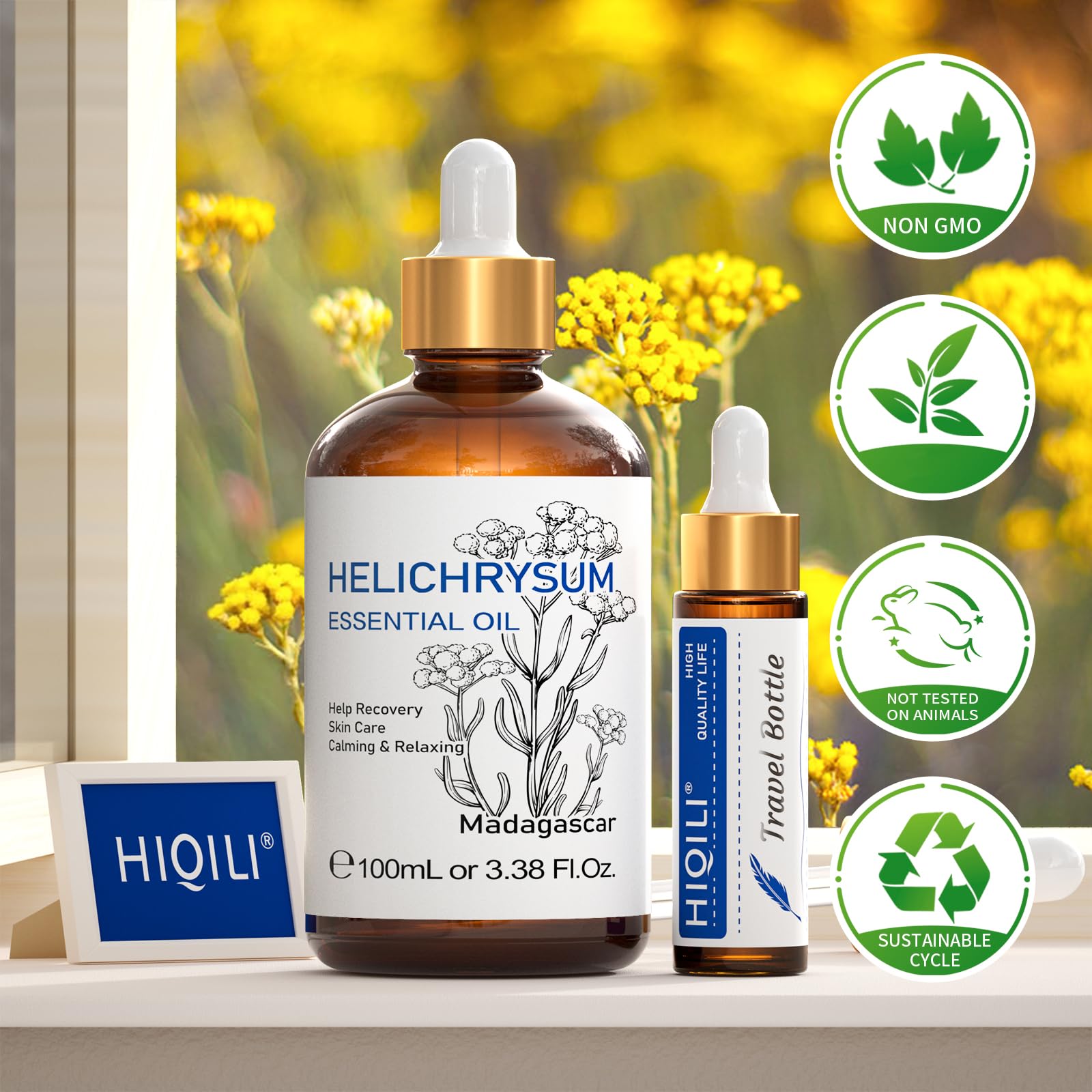 HIQILI aceite añadido a receta casera mostrando uso en cosmética DIY