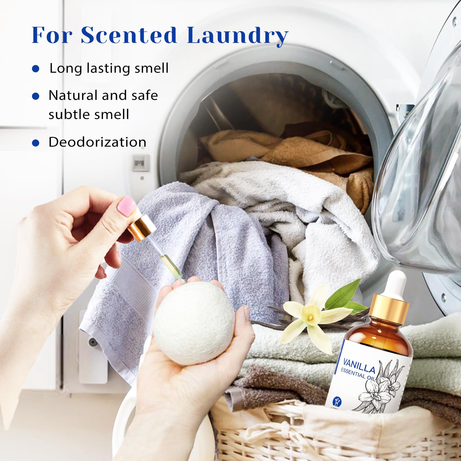 HIQILI Vanilla Aceite Esencial: usos de bricolaje añade a cosmética, velas y jabones.