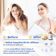 Gotas de Vetiver HIQILI para difusor y calma emocional