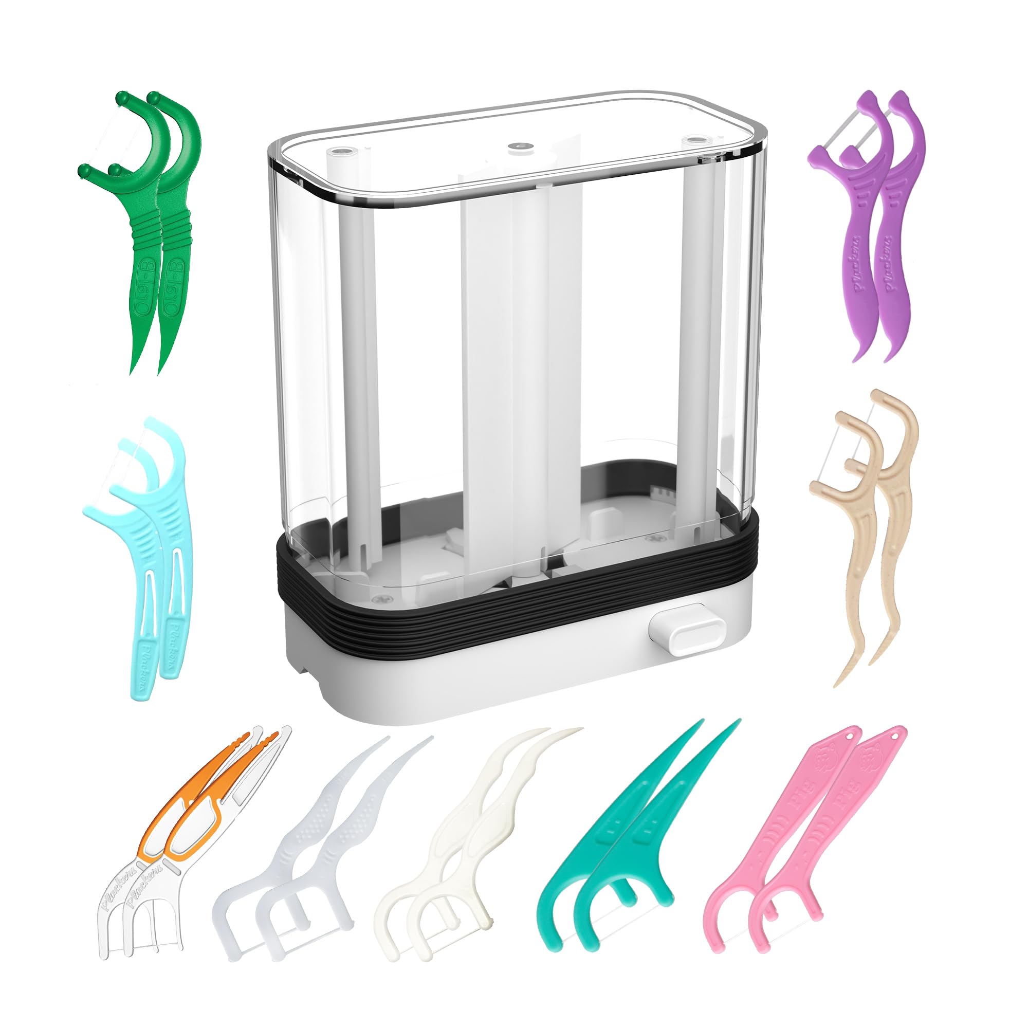 HIROJOY porta-hilo frontal transparente mostrando capacidad y orden