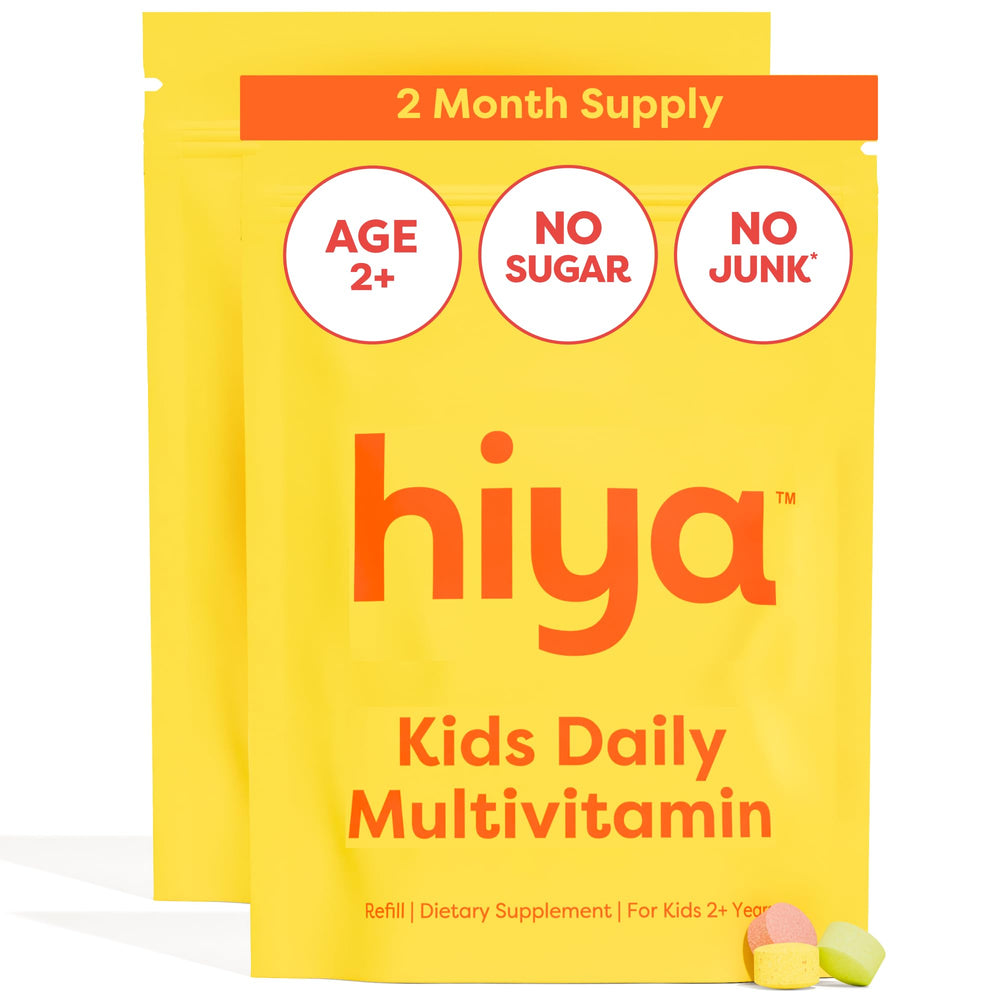 HIYA frasco de vidrio frontal mostrando el envase reutilizable y seguridad