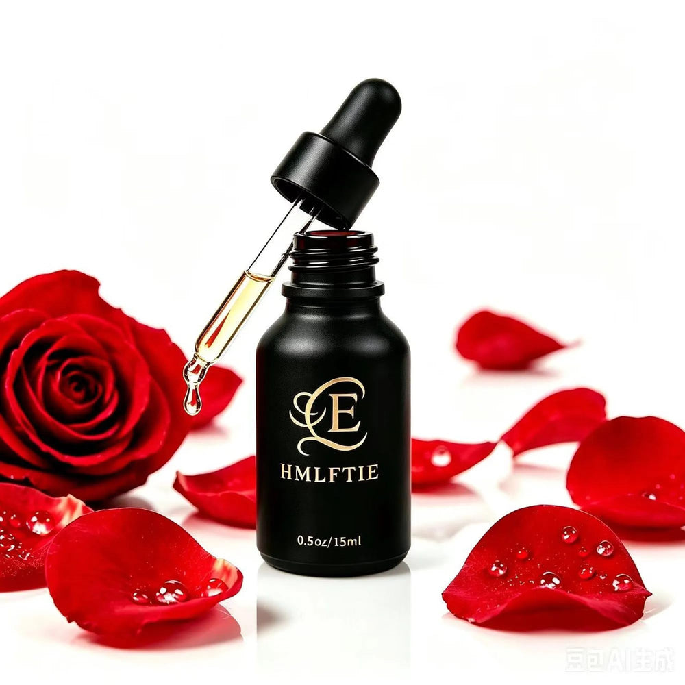 HMLFTIE frasco frontal mostrando diseño elegante y beneficio de larga duración