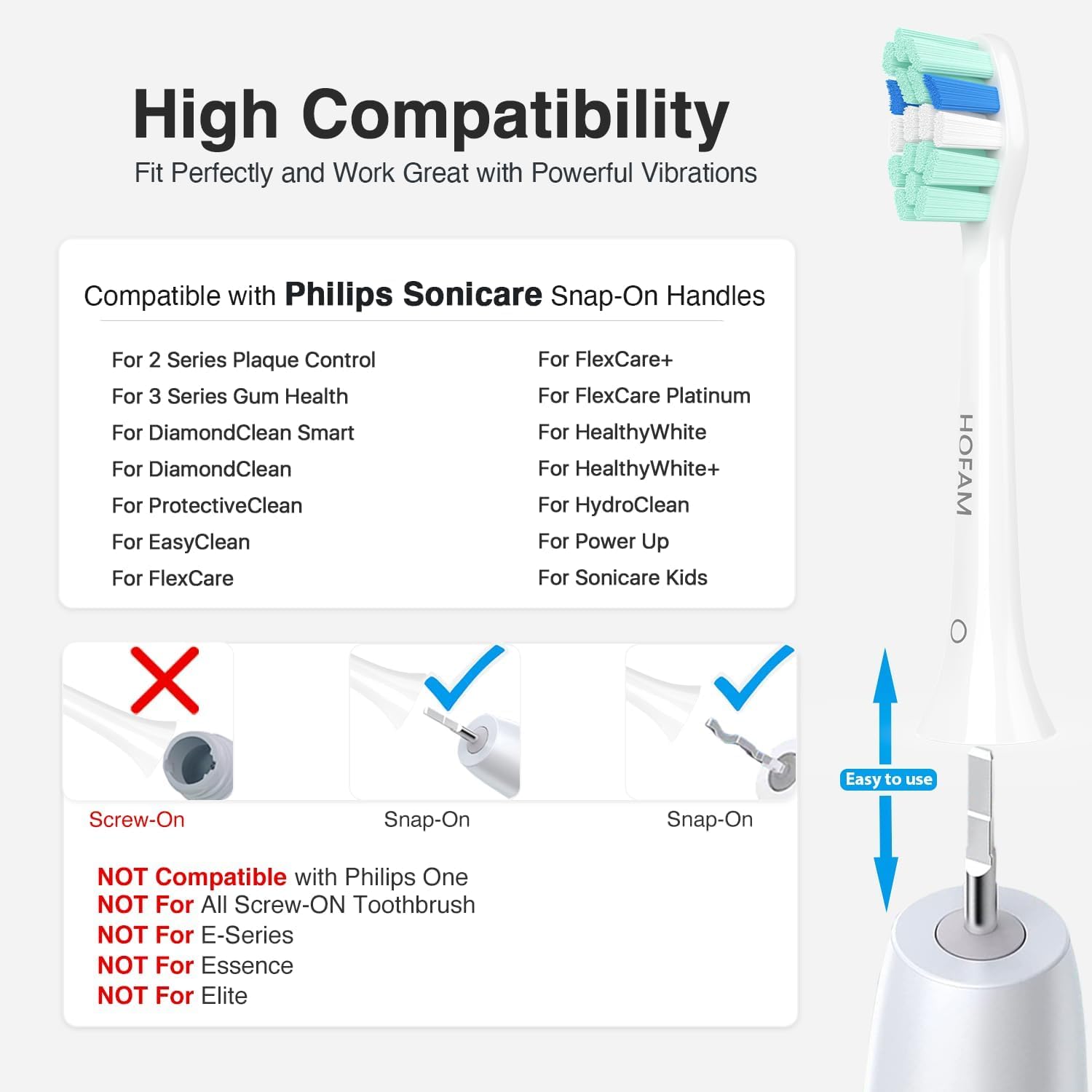 HOFAM primer plano de cerdas DuPont que muestran flexibilidad y limpieza eficaz