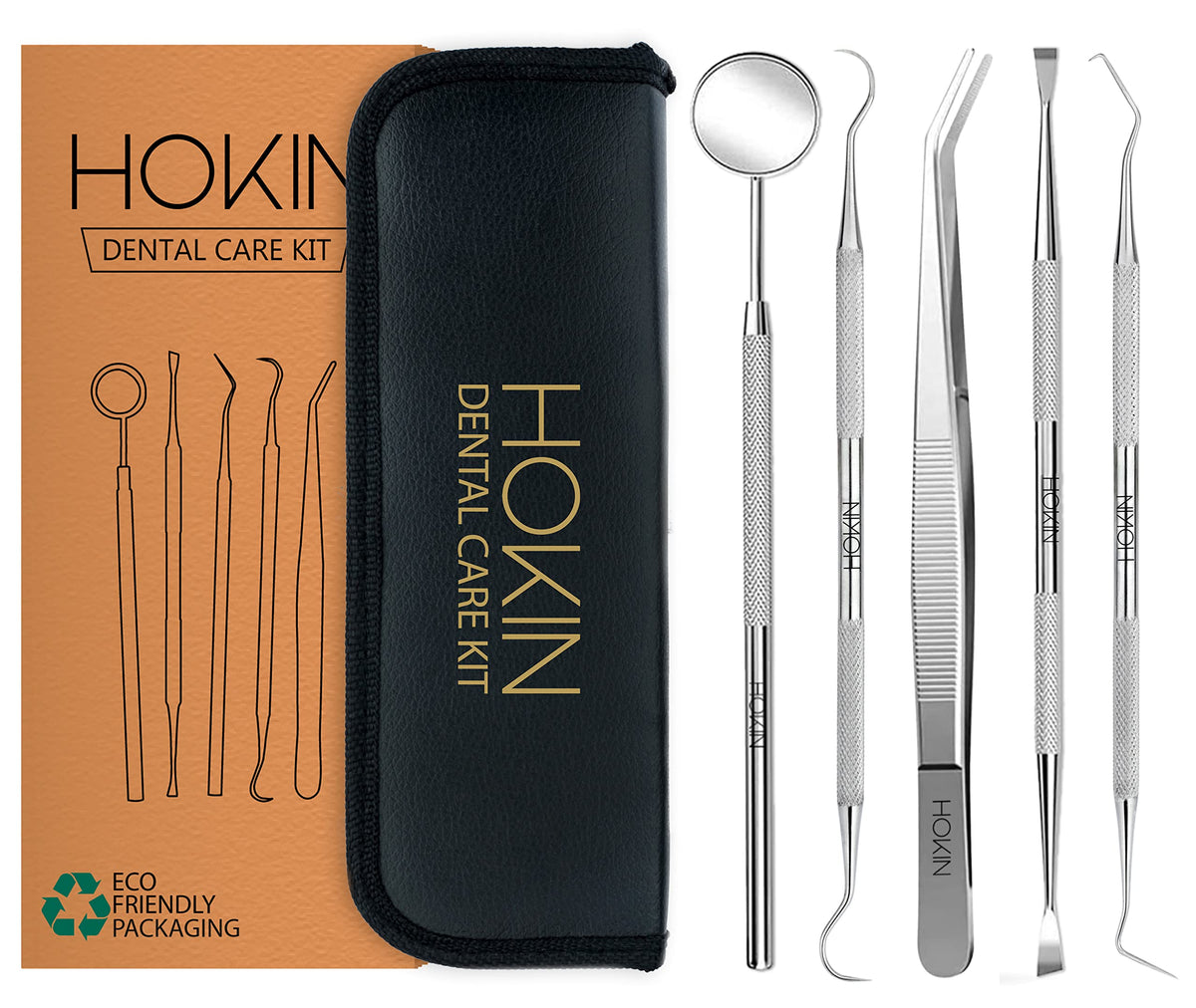 HOKIN pack frontal de cinco limpiadores dentales, durabilidad visible