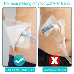 Hola Health escala del protector junto a una regla, muestra tamaño 10x10 pulgadas