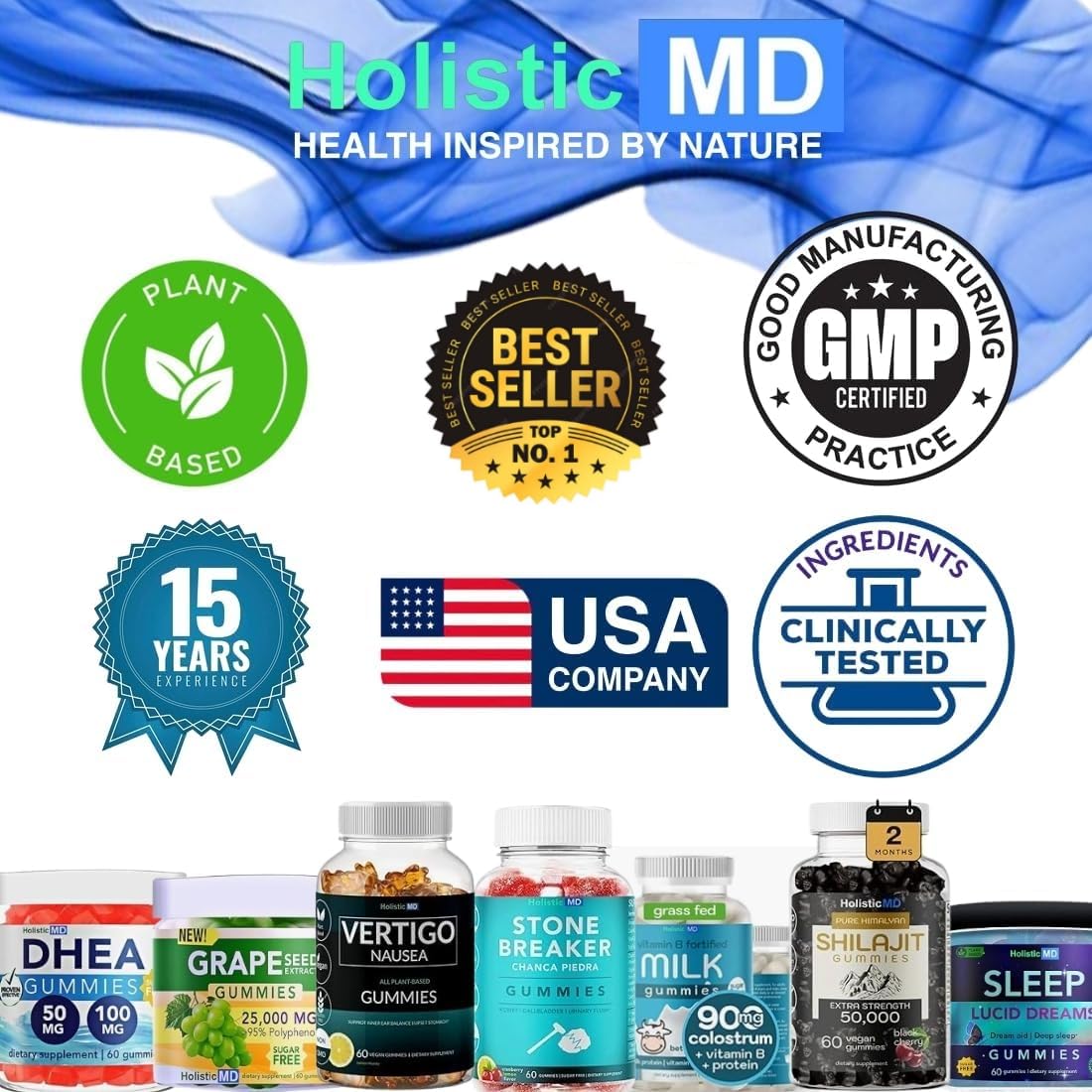Comparación de tamaño Holistic MD junto a una moneda para escala visual