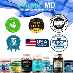 Comparación de tamaño Holistic MD junto a una moneda para escala visual