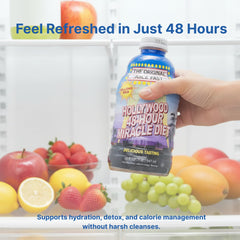 Hollywood diet textura y color del jugo que indica frescura y sabor