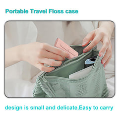 Interior del estuche Holy Rose con capacidad para 60 floss picks organizados