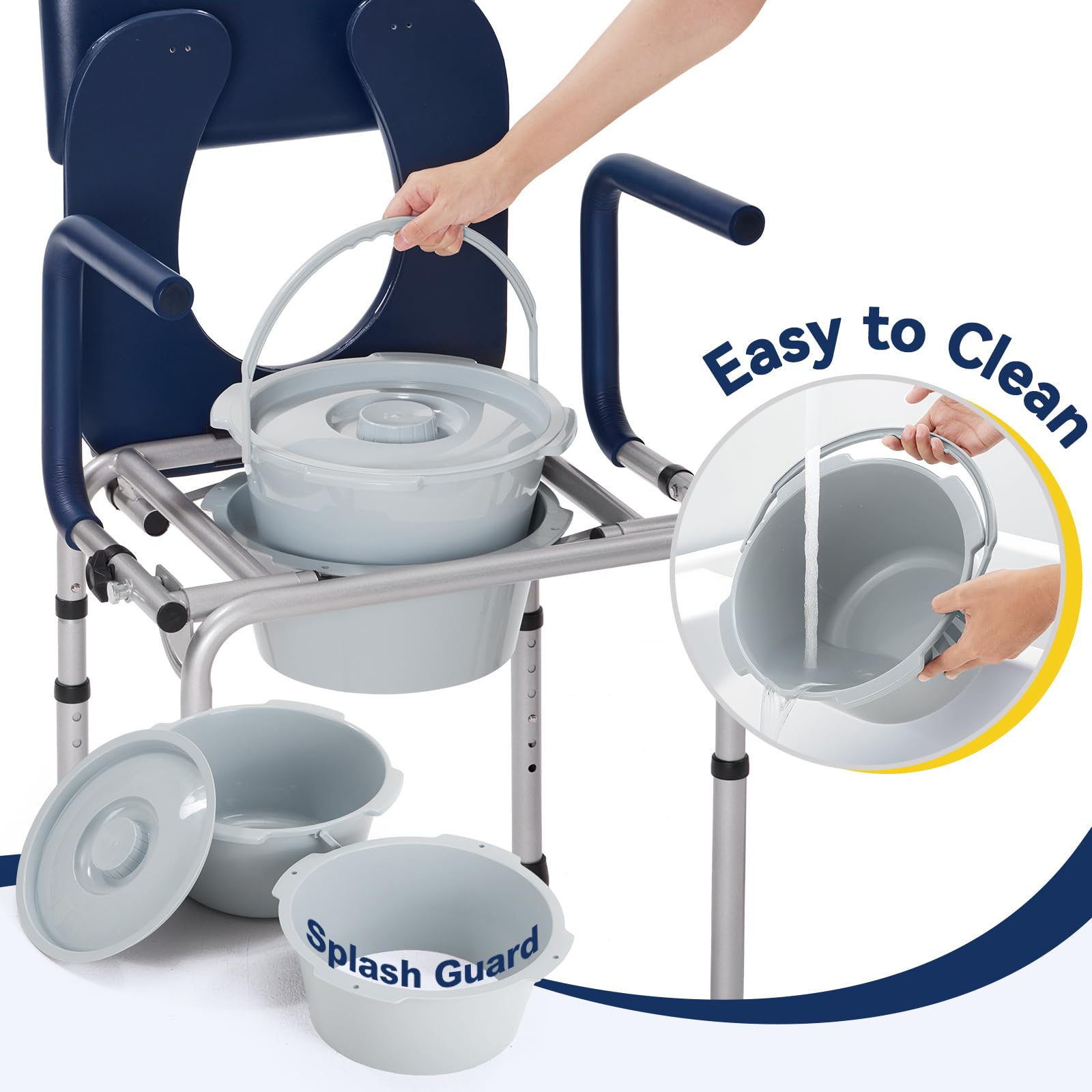 HOLYHEAL silla en uso con cuidador mostrando transferencia lateral segura