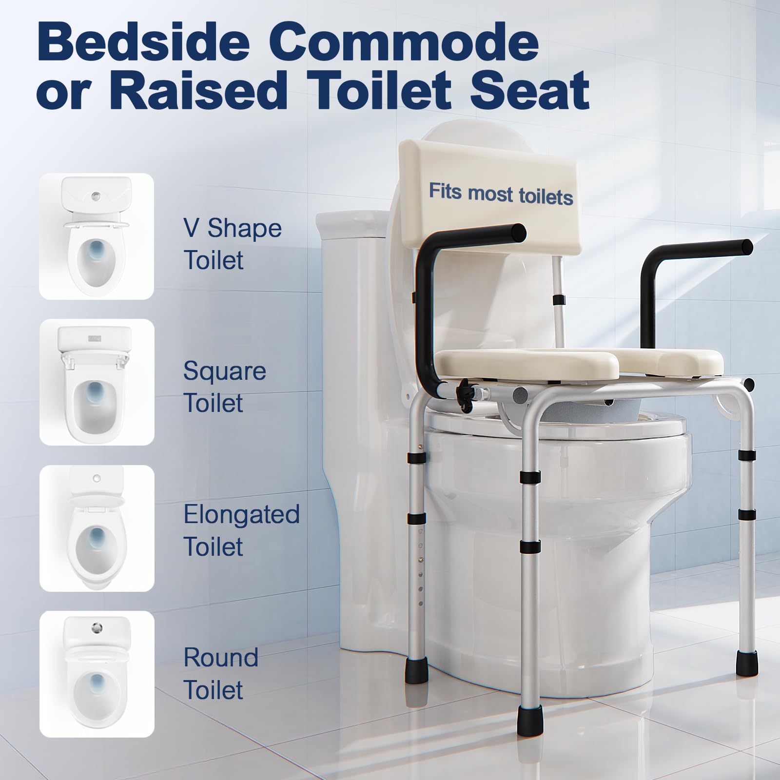 HOLYHEAL etiqueta y materiales reforzados que indican soporte hasta 400 lb