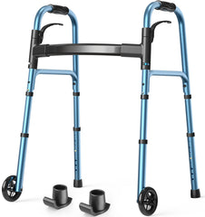 HOLYHEAL frontal del andador plegable mostrando estabilidad y diseño compacto