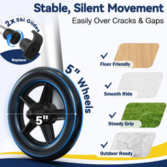 HOLYHEAL patines traseros con pelota de tenis protegiendo el suelo