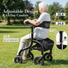 HOLYHEAL andador plegado compacto dentro del maletero para transporte fácil