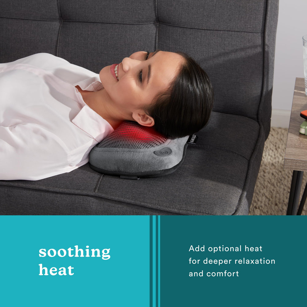 Homedics botones integrados para controlar calor y dirección fácilmente