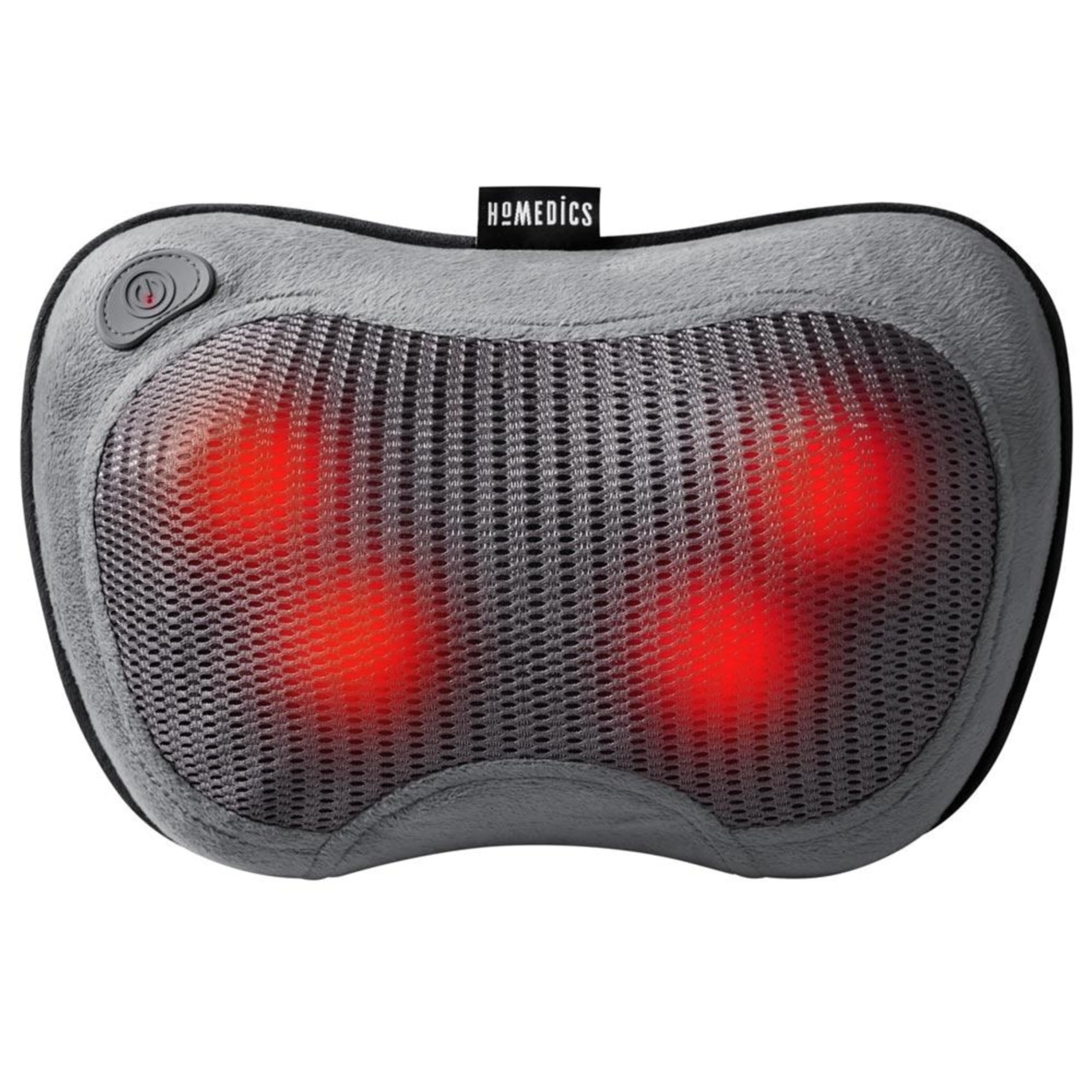 Homedics frontal del producto mostrando diseño portátil y comodidad