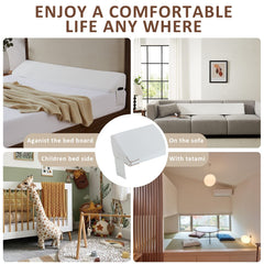 Homemate cuña en dormitorio moderno mostrando uso y confort