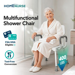 HOMENURSE primer plano del asiento con orificios de drenaje para secado rápido