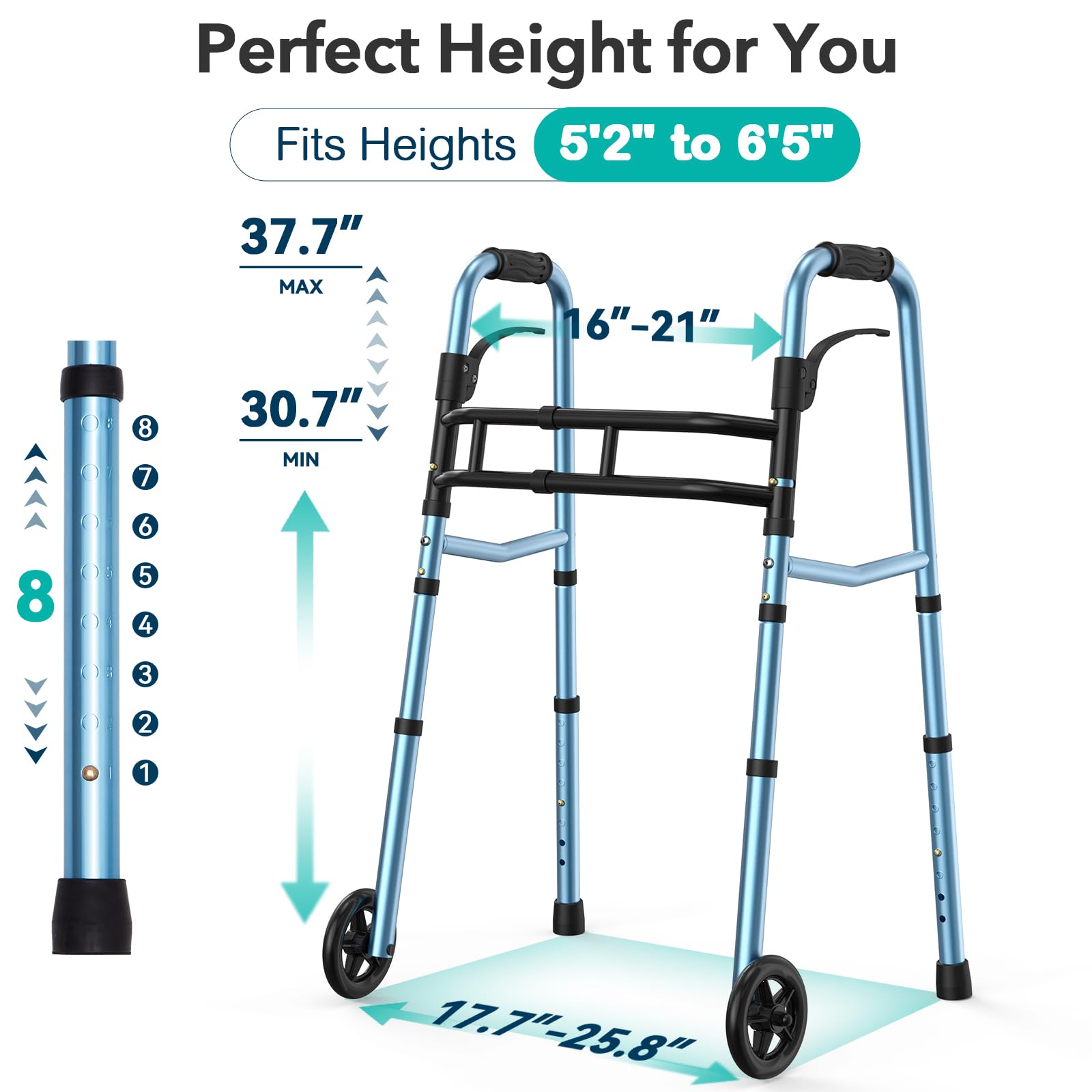 HOMENURSE patines ski que facilitan el avance sin levantar el andador