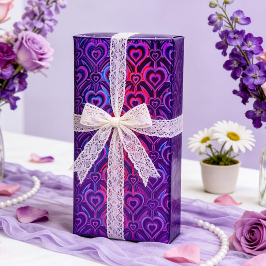 Homeral detalle de corazones holográficos que aporta efecto arcoíris decorativo