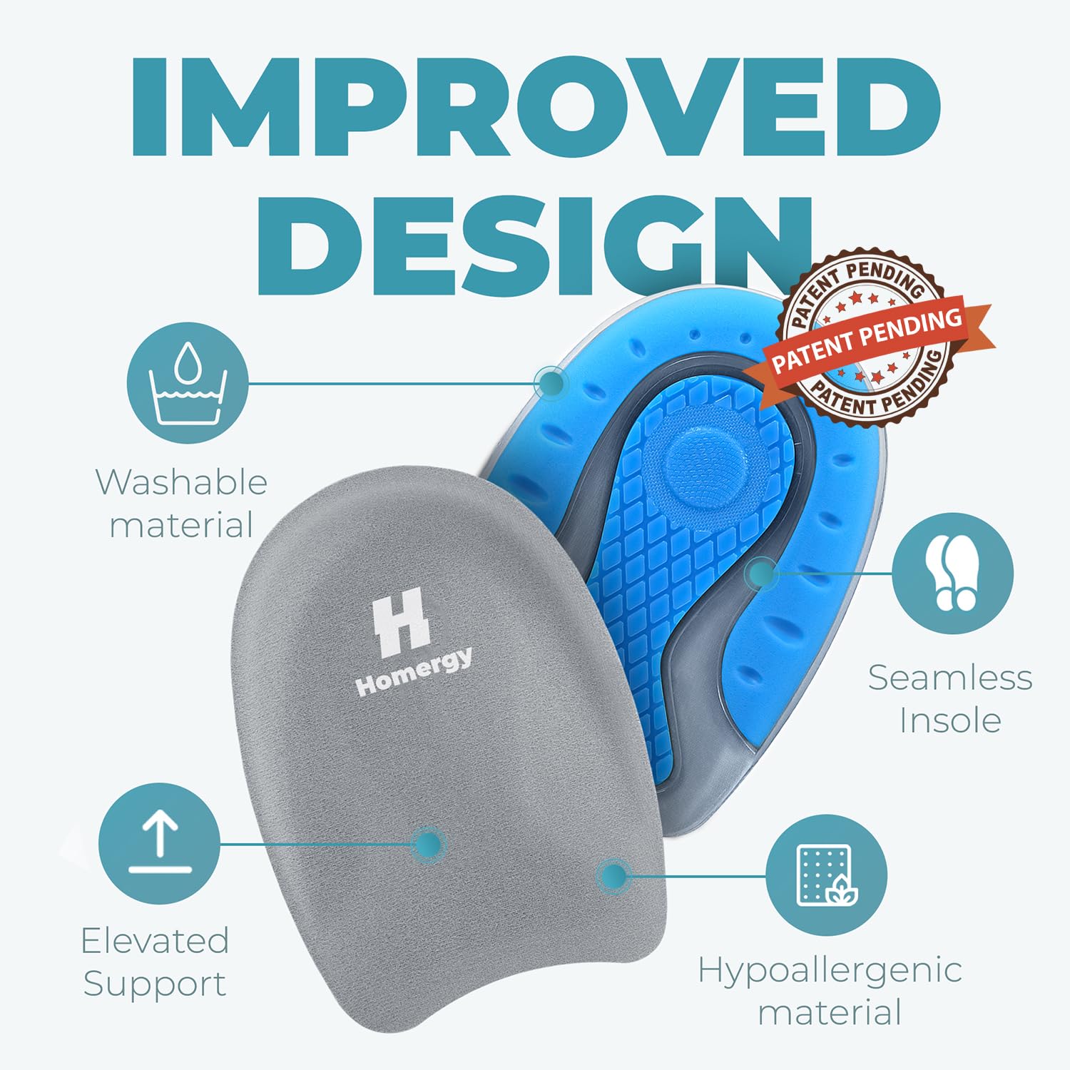 Homergy copa instalada en zapatilla deportiva para amortiguar impactos