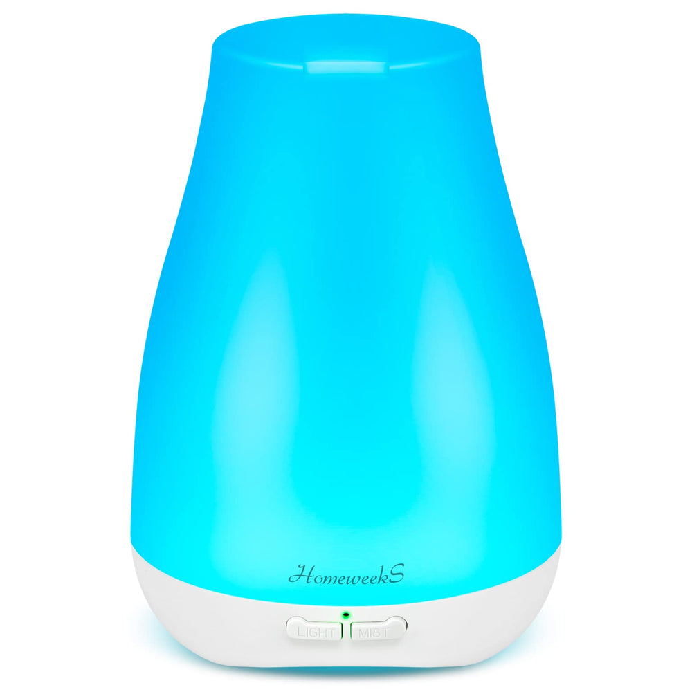 Homeweeks difusor frontal mostrando diseño compacto y elegante