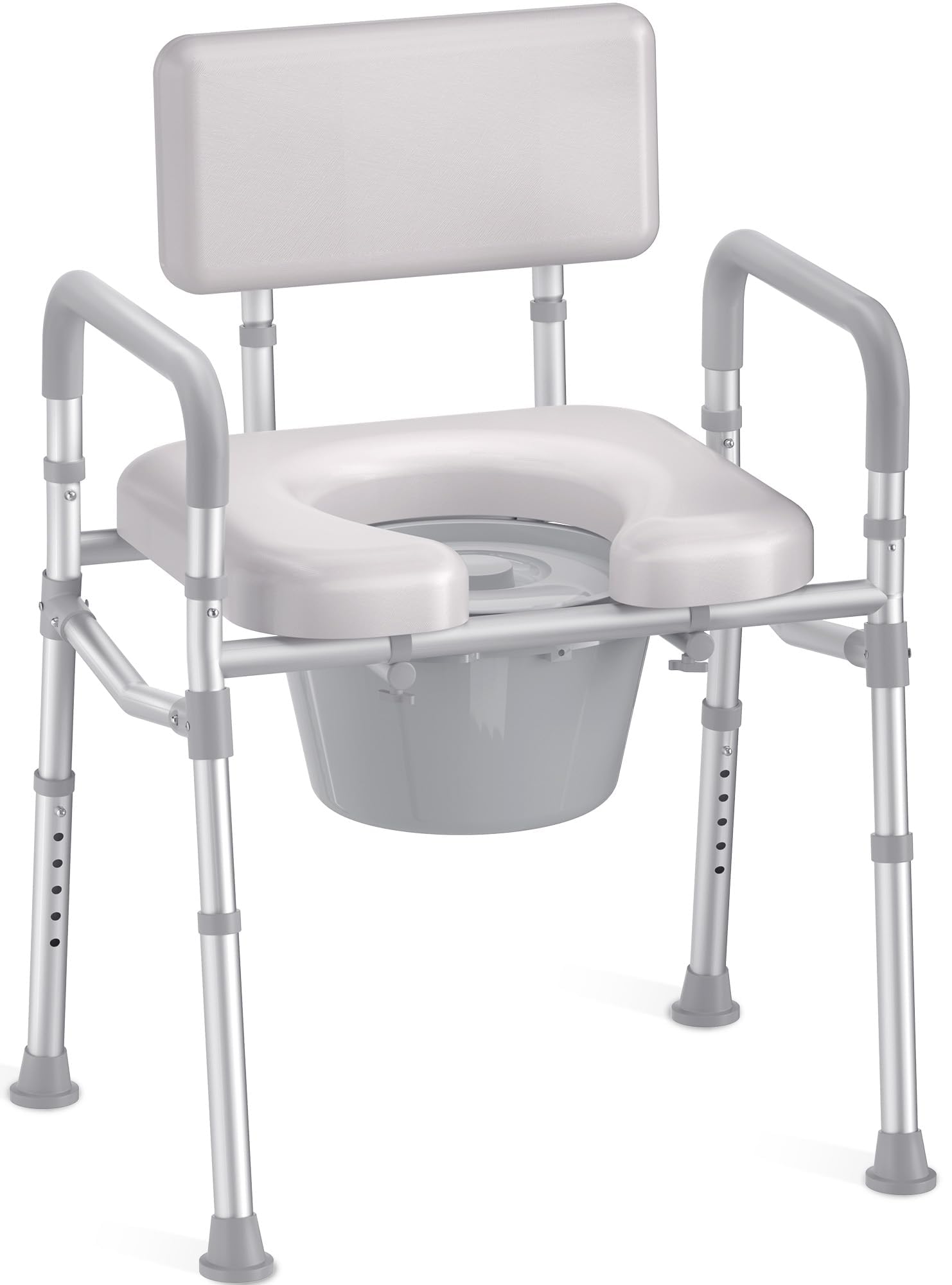 HOMLAND vista frontal del commode muestra estabilidad y diseño práctico