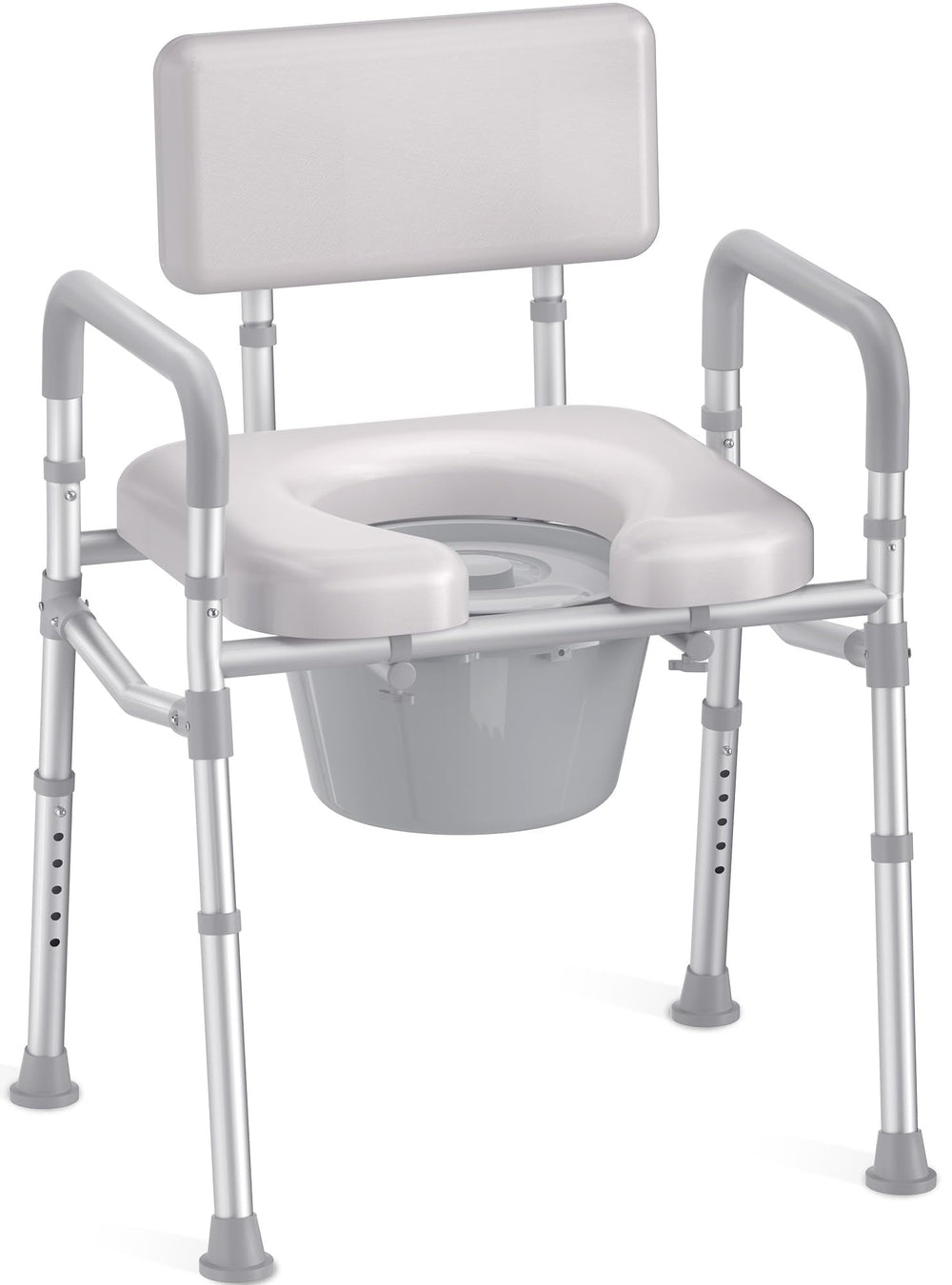 HOMLAND vista frontal del commode muestra estabilidad y diseño práctico