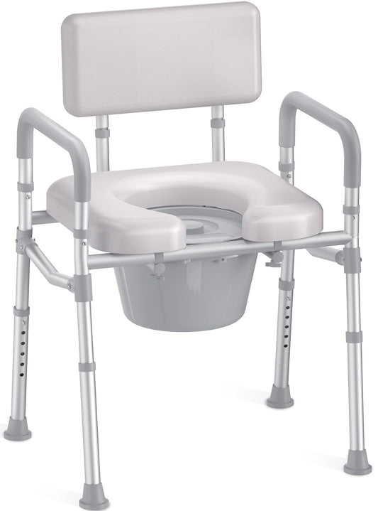 HOMLAND vista frontal del commode muestra estabilidad y diseño práctico