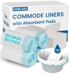 HOMLAND empaque frontal del pack de fundas y almohadillas para commode, práctico para reponer