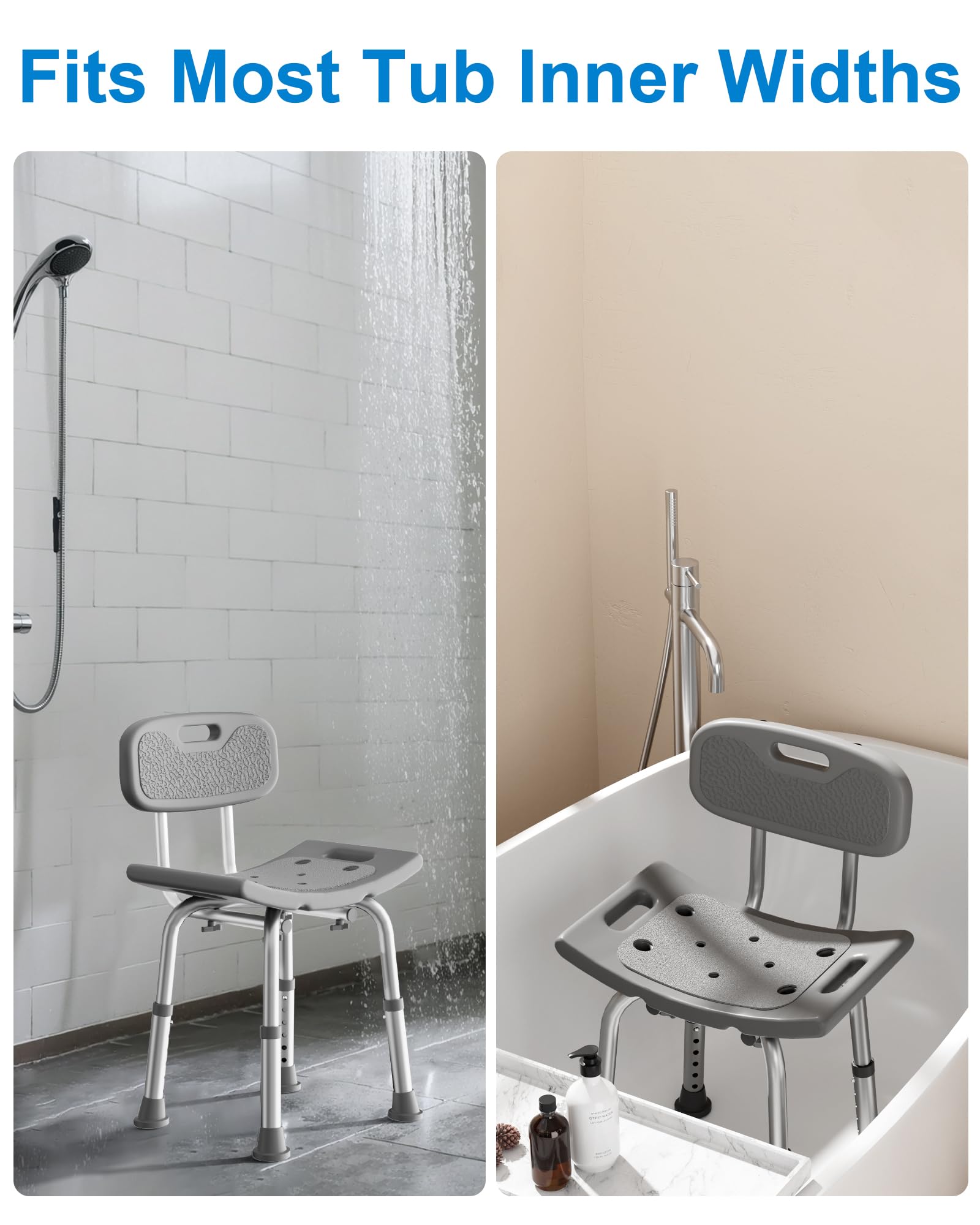 HOMLAND silla en baño real mostrando uso seguro y accesible