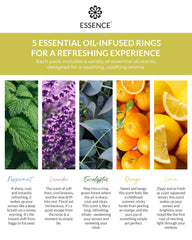 HONÉ frascos de Lemon, Peppermint, Eucalyptus, Lavender y Orange visibles